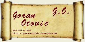 Goran Otović vizit kartica